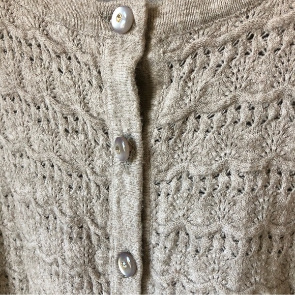 Xmyiteli Women's Cream Knit  Cardigan Cashmere Blend Button Down Casual Size S/M - Picture 6 of 12